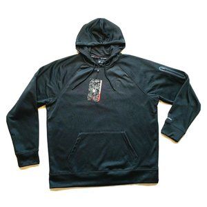 NWT Spyder Active Hoodie Sweatshirt Pullover Men Large ProWEB Fleece Lined Black